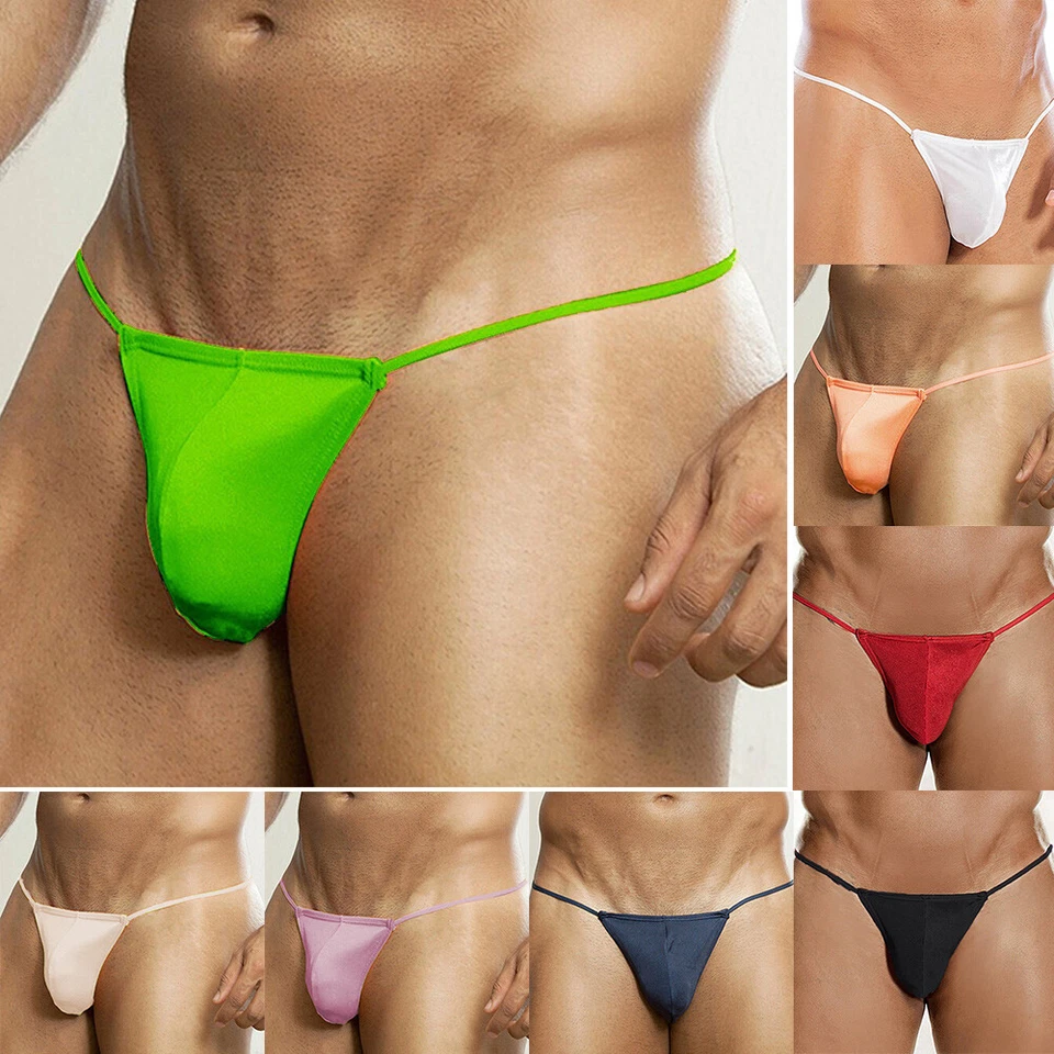 Mens G-String Thong Bulge Pouch Panties Micro Bikini T-back Underwear Briefs US - Image 3 of 4