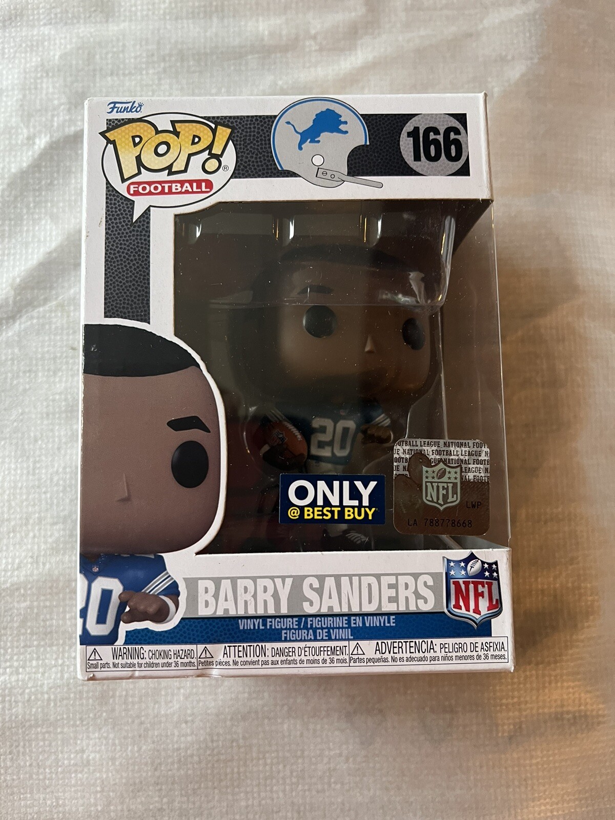 En Oferta Funko Pop Nfl Barry Sanders #166 Detroit Lions New Football Best Buy Exclusive