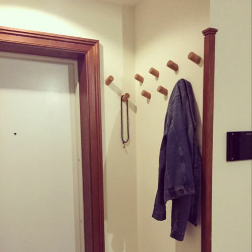 1PC Home Decor Wooden Hook Wall Hooks Hat Jacket Peg Coat Storage Hanger - Picture 4 of 17