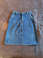 Calvin Klein Denim Skirt Size 9 26 Inch Waist High Waisted USA Made