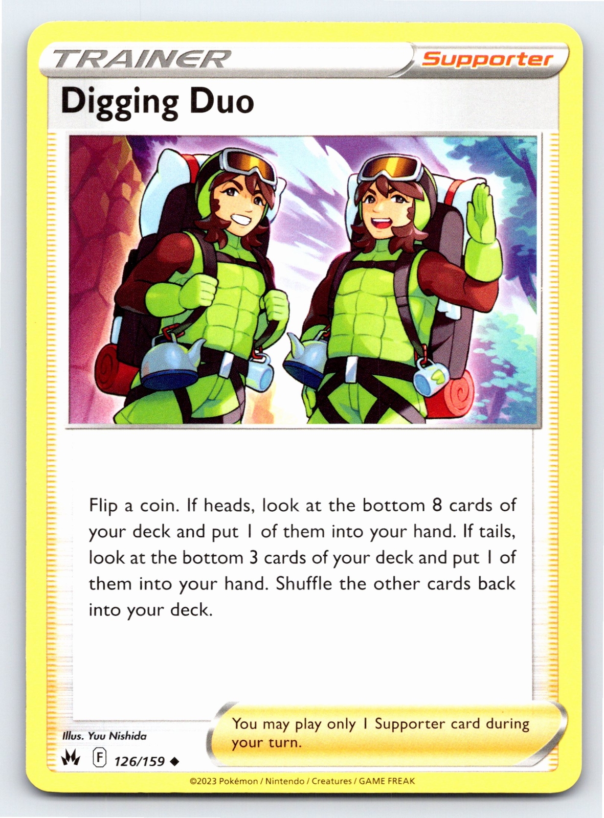 Digging Duo 126/159 Uncommon Crown Zenith Pokemon Card - NM Near Mint