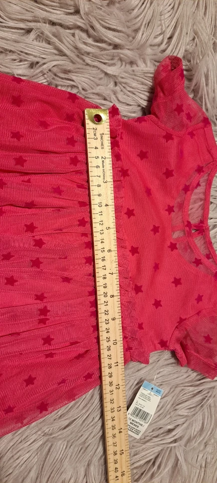 Vestido Toughskins Niñas Talla 12 Meses Color ROSA Nuevo con Etiquetas Foto 3 de 4