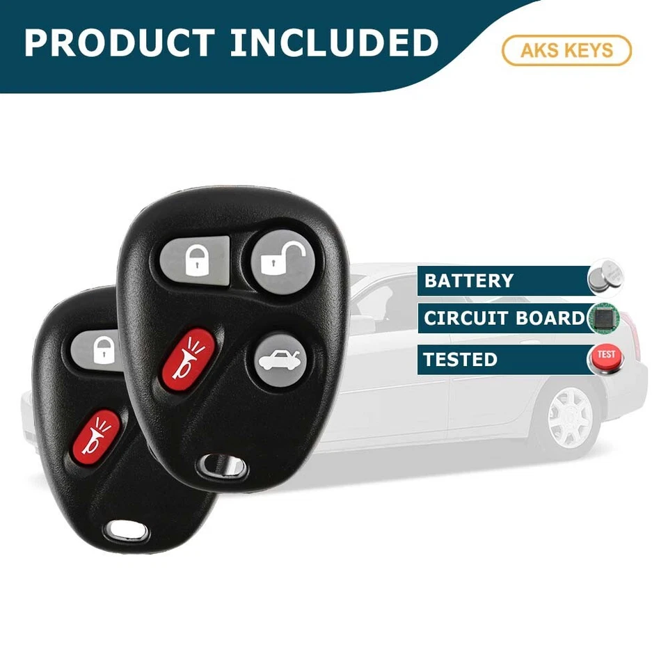 2 Mando a distancia sin llave de repuesto para Pontiac Sunfire 00 2001 2002 2003 2004 2005 Foto 3 de 4