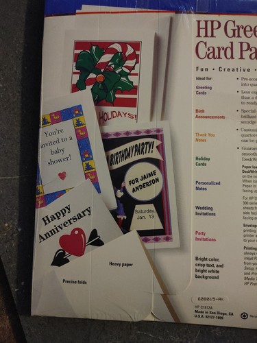 Hewlett Packard Greeting Card Paper with 20 Sheets and 20 Envelopes New &Sealed - 第 5/5 張圖片