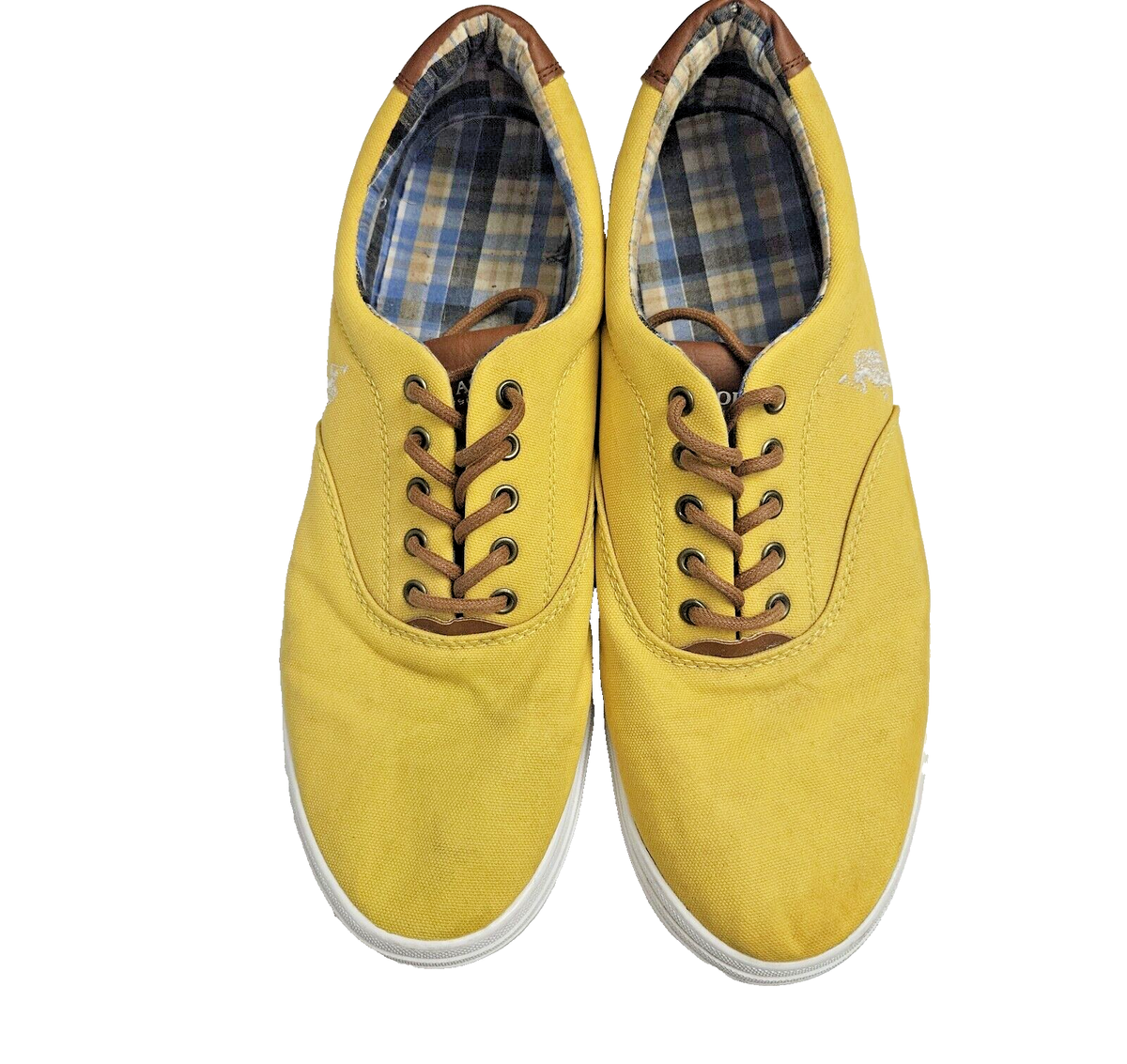 US Polo Assn Canvas Sneakers Men Size 12 Yellow Casual Shoes Style