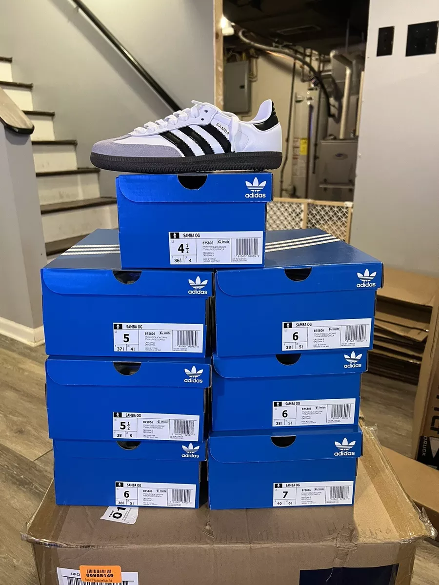 🔥Size 4.5, 6, 6.5, 7 - adidas Samba OG Cloud White Core Black -✅SHIP FAST