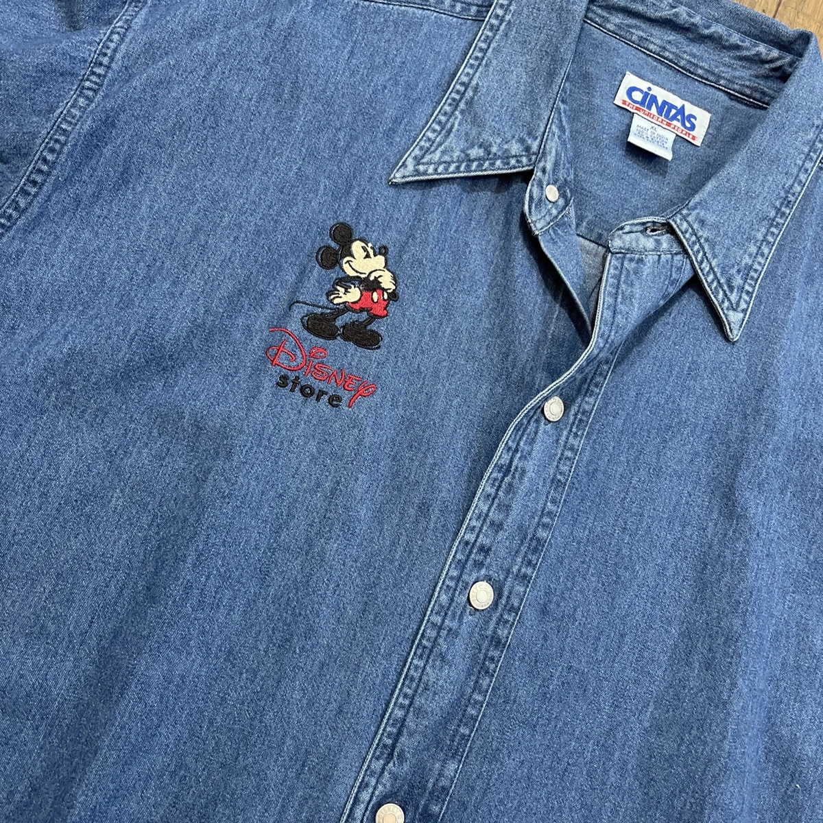 Mickey mouse denim shirt top