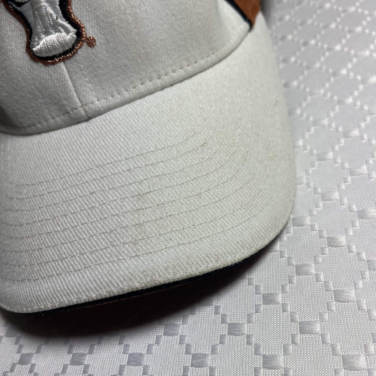 Texas Longhorn Ball Cap Burnt Orange White One Size Hat Texas Longhorn Ball Cap Burnt Orange White One Size Hat