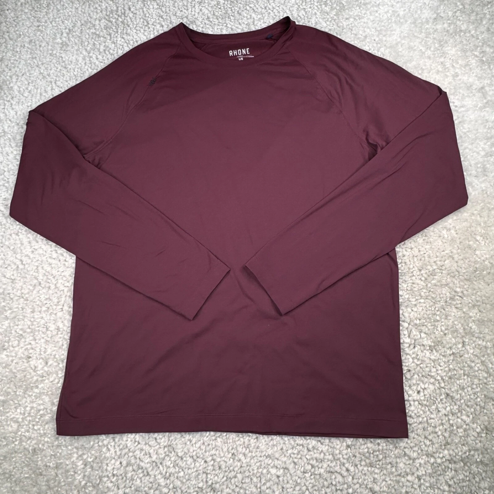Rhone Shirt Mens Large Long Sleeve Performance Active Stretch Gym Tee T-Shirt