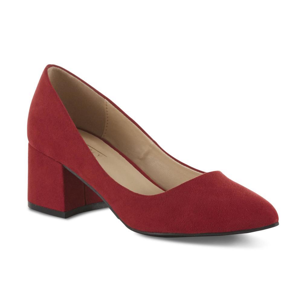 Simply Styled Women's Drea Red Block Heel Pump Shoes Size 5.5 or 7