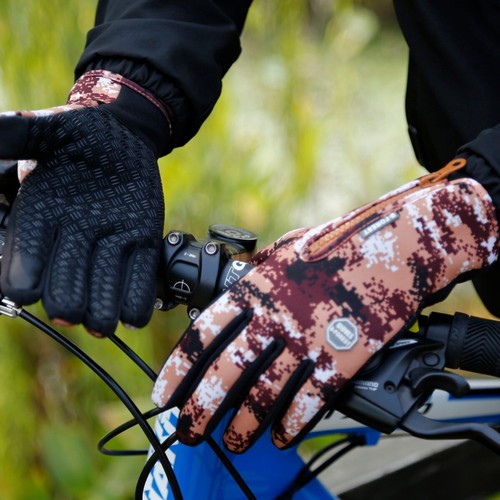 Guantes térmicos a prueba de viento invierno al aire libre ciclismo pantalla táctil guante para hombres mujeres - Imagen 29 de 48