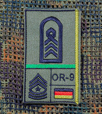 Bundeswehr Rangabzeichen Klett m. Litze, Stabs-, Oberstabsfeldwebel, Spießkordel