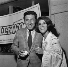 Ruth Buzzi an unspecified male companion attend a party at the Bev- Old Photo