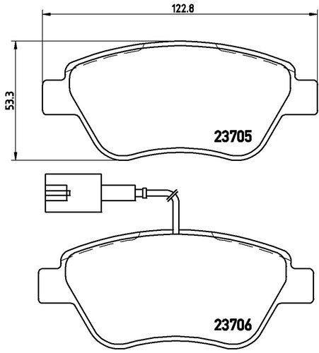 DISCHI FRENO E PASTIGLIE BREMBO FIAT IDEA 1.3 Multijet 66 e 70 kW dal 2003 ANT - Imagen 3 de 3