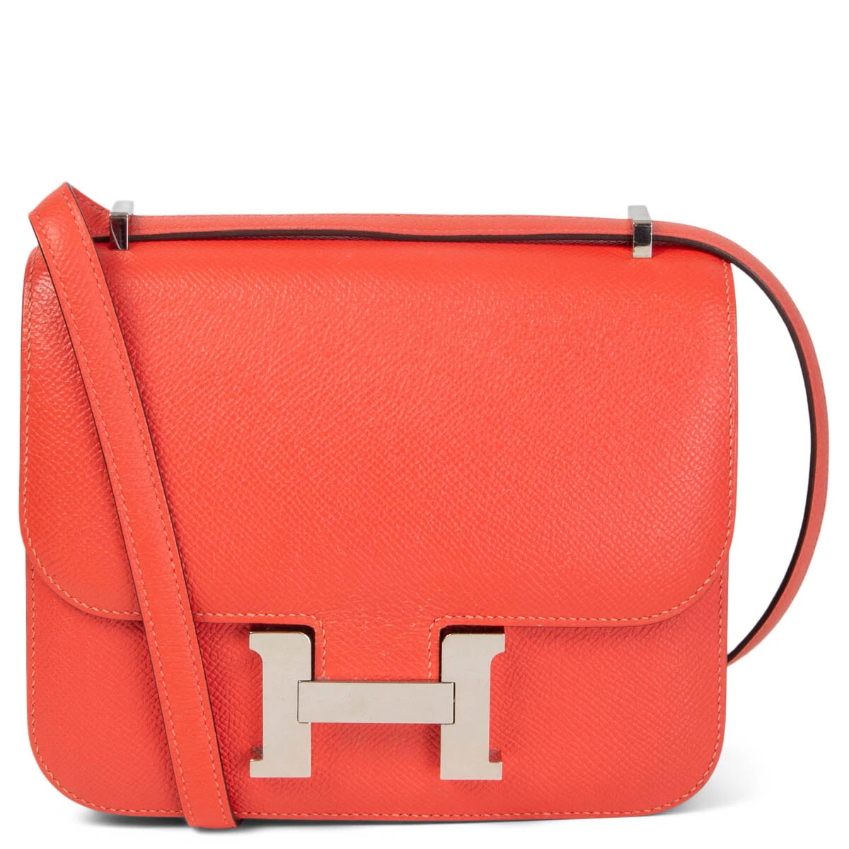 66245 auth HERMES Rose Jaipur Epsom leather CONSTANCE 18 MINI