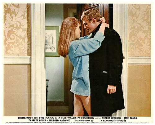 Barefoot in the Park Original Lobby Card Robert Redford Jane Fonda Sexy Embrace