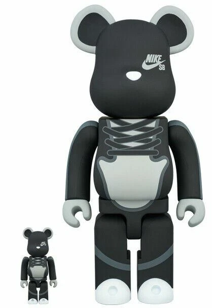 BE@RBRICK Medicom toy Bearbrick Nike SB 100% & 400% From Japan