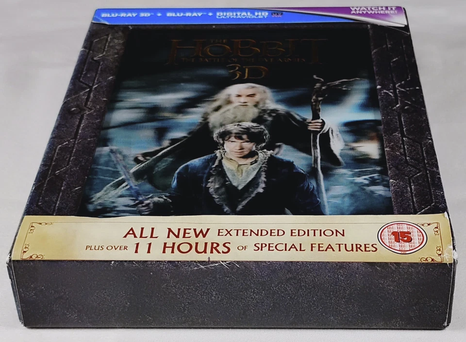 The Hobbit Battle of the Five Armies 3D Blu-Ray EXTENDED EDITION Used Misprinted - Image 4 of 4