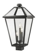 Z-Lite  579PHXLS-BK Talbot Black 3 Light 22" Tall Outdoor Single Head Post Light