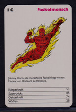 1977 German HUMAN TORCH/Fackelmensch Marvel Superheroes Card EX/NM+