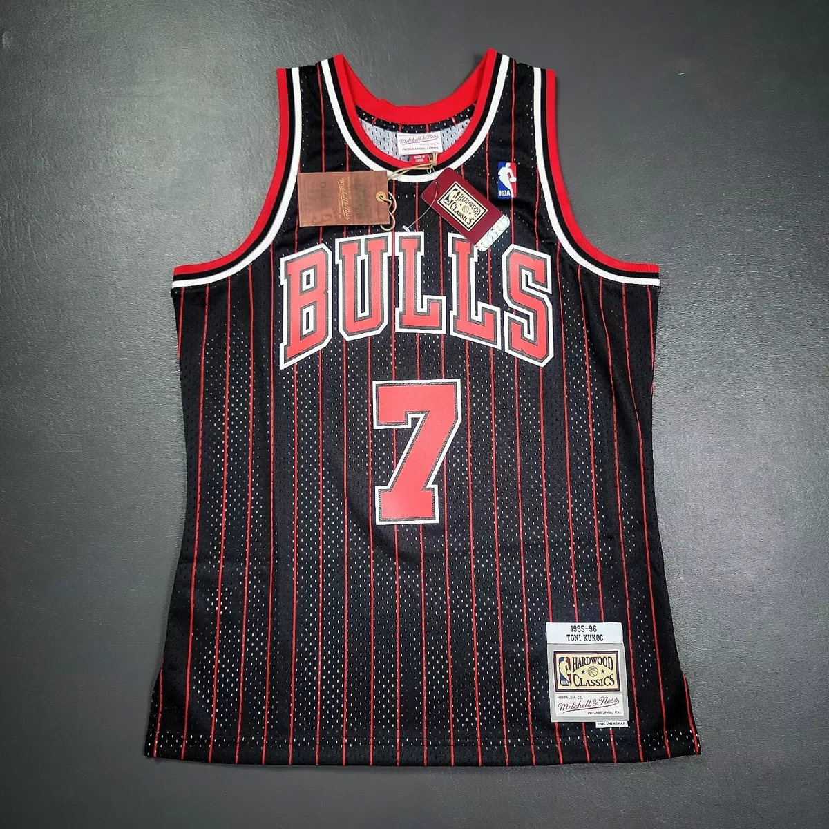 100 Authentic Toni Kukoc Mitchell Ness 95 96 Bulls Jersey Size S