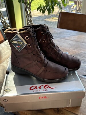 Gore Tex Ara Boots Rot *NEW* Rrp £135 Ara Shoes Snow Boots