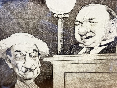 SIGNED FRAMED Charles Bragg 93/150 Etching Artwork Night Court Law Lawyer Judge - Picture 17 of 20