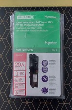 Square D Homeline Dual Function CAFI GFI With Plug On Neutral HOM120PDFC 20A 