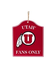 Boelter Brands NCAA Utah Utes Wooden Fan Sign Ornament
