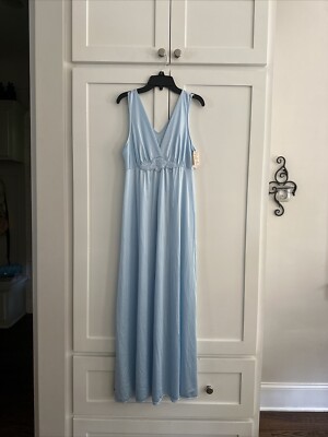 New Vintage! Vanity Fair nightgown sleeveless blue Petite PTE | eBay