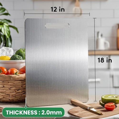 2 100% Pure Titanium Double Sided Cutting Boards, Food Grade (18*12) - Picture 6 of 7