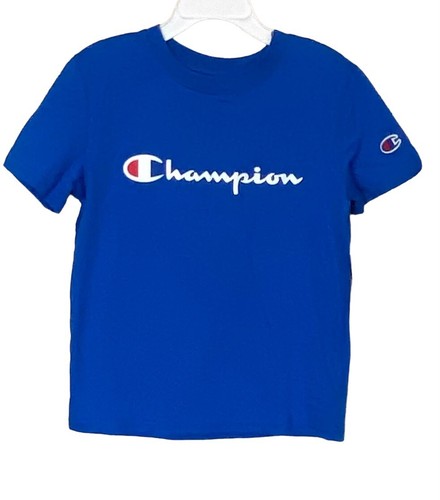 CHAMPION Little Boys Short Sleeve T-shirt Bozetto Blue Size 7 NWT - Picture 3 of 8