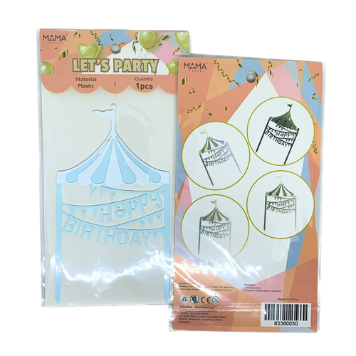 Happy Birthday Letter Cake Topper Blue Color Birthday Decoration - Picture 4 of 4