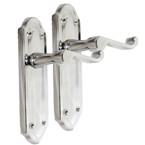 Chrome Victorian Ashworth Style Modern Door Handles Sets Latch Handles - Picture 11 of 26