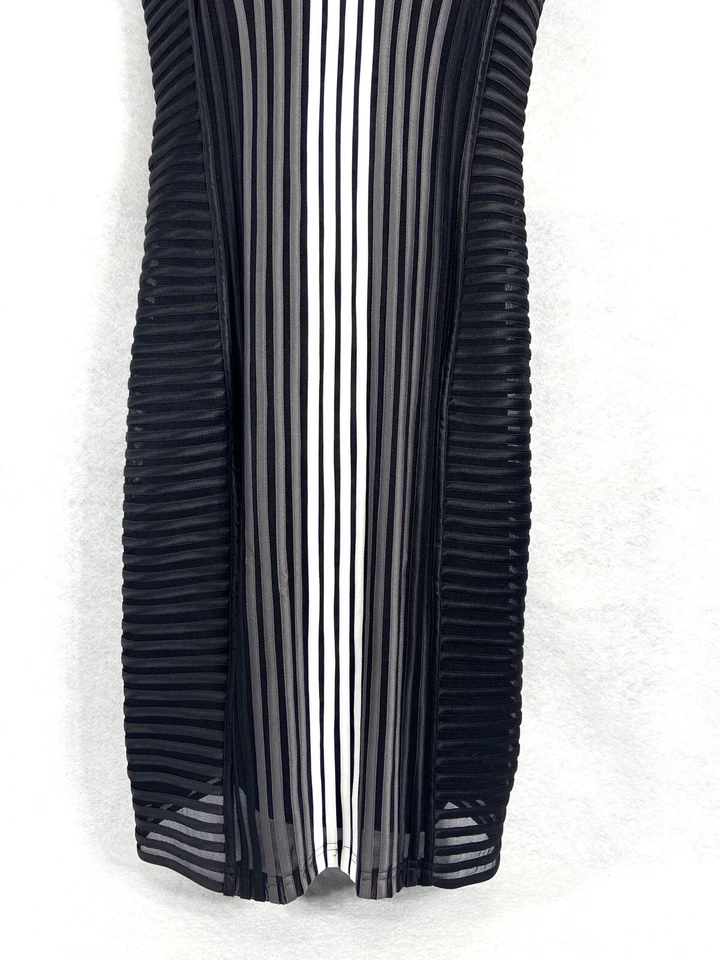 Vestido Frank Lyman para mujer 12 negro blanco funda 95114U cóctel ajustado nuevo sin etiquetas Foto 3 de 4