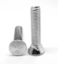 1/2"-13 x 3" Coarse Thread Grade 5 Plow Bolt #3 Flat Hd Zinc Plated