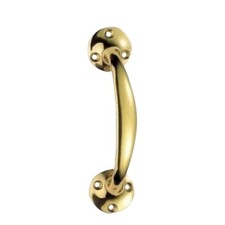 Bow Pull Handle For Door Polished Brass 7” 178mm Solid Brass