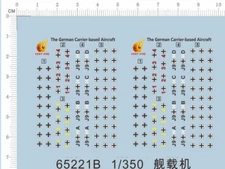 1/350 German Carrier-based Aircraft (65221B) Water Slide decals 