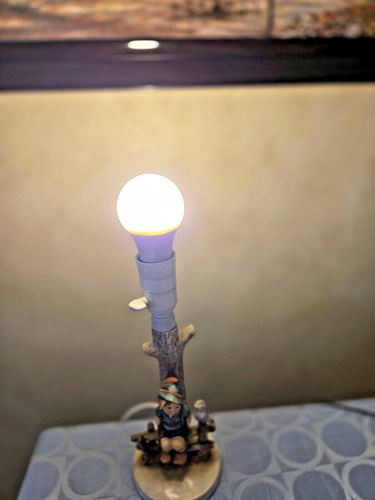 Vintage Collectible Lamp Vintage light Goebel Hummel Lamp - Picture 7 of 7
