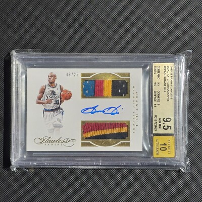 2014-15 Panini Flawless Dual Patch Auto 4 colors Patch Grant Hill BGS 9.5