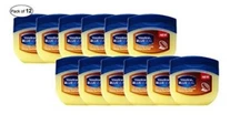 Vaseline  Petroleum Jelly, Cocoa Butter, Travel Size 1.7 Oz(50ml), Pack of 12