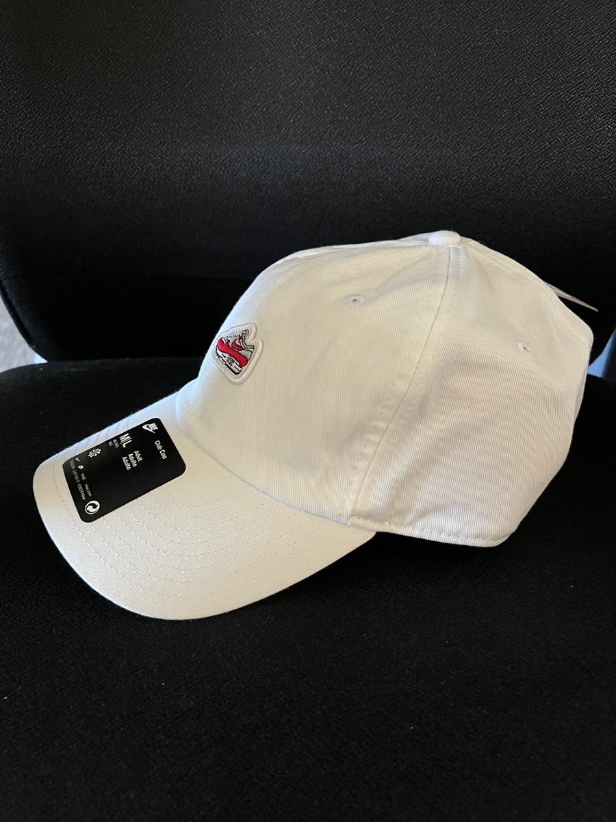 NWT Nike Air Max 1 Unstructured Club Cap Hat White Red Size S/M