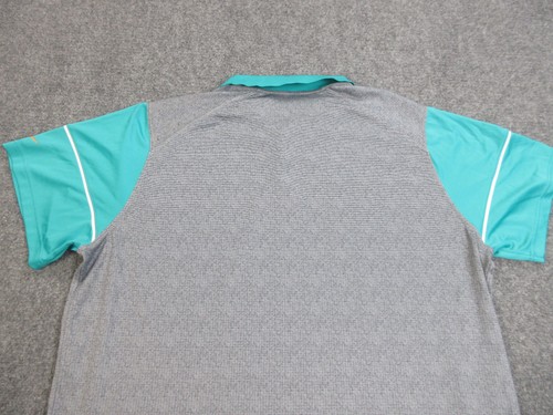 Miami Dolphins Polo Shirt Mens 3XL Gray Aqua Nike Dri Fit NFL Football On Field - Picture 18 of 19