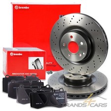 BREMBO COATED BREMSSCHEIBEN Ø350 GELOCHT+BELÄGE VORNE FÜR MERCEDES S-KLASSE W221