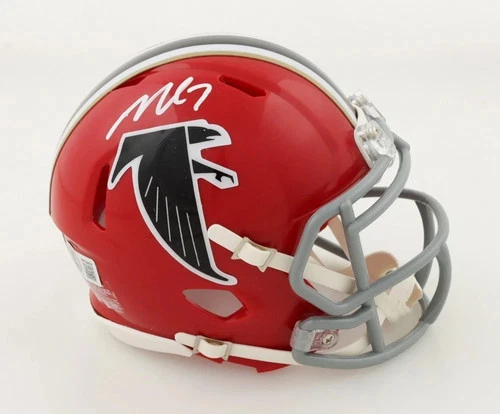 Michael Vick  Autographed Falcons Throwback Speed Mini Helmet (Beckett)