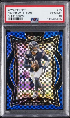 2024 PANINI SELECT BLUE PRIZM #25 CALEB WILLIAMS 238/249 PSA 10