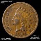 1905 Indian Head Cent XF EXTRA FINE Brown Full LIBERTY - NICE  coin 049