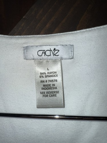 CACHE Sexy QUALITÀ Stile Corsetto Zip Abito Top Donna Tg Large Cotone - Foto 2 di 5