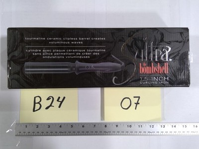 Sultra Bombshell Curling Iron 1.5'' Tourmaline Ceramic Clipless Barrel Black New