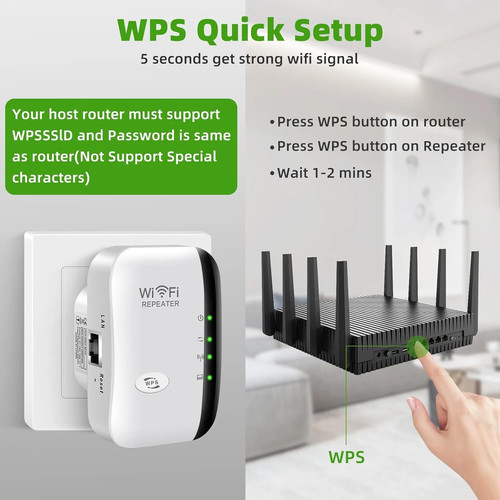 WLAN Repeater 300Mbps Router Range WIFI Signal Verstärker Access Point Booster - Afbeelding 11 van 17